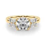 Round Nature Inspired Lab Grown Diamond Engagement Ring - VS1 D/E/F | 14K & 18K Gold | 14K White Gold | Round Lab Diamond | Picasso Gold & Diamond Chicago