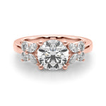 Round Nature Inspired Lab Grown Diamond Engagement Ring - VS1 D/E/F | 14K & 18K Gold | 14K Yellow Gold | Round Lab Diamond | Picasso Gold & Diamond Chicago