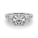 Round Nature Inspired Lab Grown Diamond Engagement Ring - VS1 D/E/F | 14K & 18K Gold | 14K Yellow Gold | Round Lab Diamond | Picasso Gold & Diamond Chicago