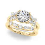 Round Nature Inspired Lab Grown Diamond Engagement Ring - VS1 D/E/F | 14K & 18K Gold | 14K Yellow Gold | Round Lab Diamond | Picasso Gold & Diamond Chicago