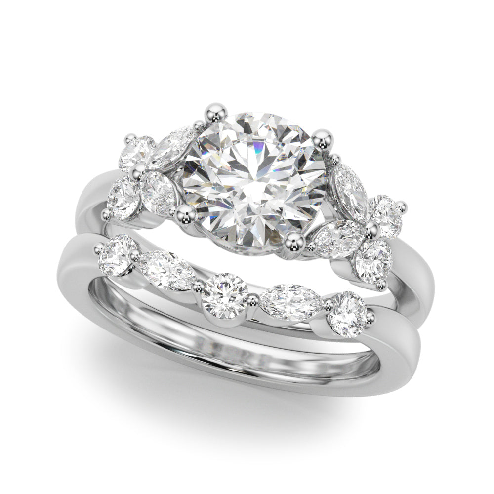 Round Nature Inspired Lab Grown Diamond Engagement Ring - VS1 D/E/F | 14K & 18K Gold | 14K Rose Gold | Round Lab Diamond | Picasso Gold & Diamond Chicago