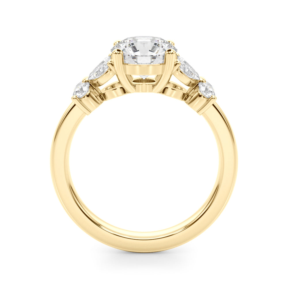 Round Nature Inspired Lab Grown Diamond Engagement Ring - VS1 D/E/F | 14K & 18K Gold | 14K Rose Gold | Round Lab Diamond | Picasso Gold & Diamond Chicago