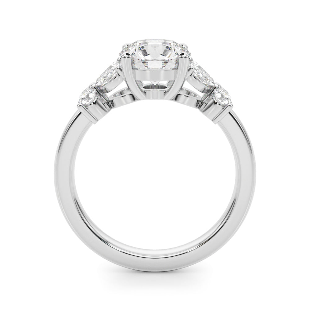 Round Nature Inspired Lab Grown Diamond Engagement Ring - VS1 D/E/F | 14K & 18K Gold | 14K Rose Gold | Round Lab Diamond | Picasso Gold & Diamond Chicago