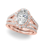 Oval Halo Lab Grown Diamond Engagement Ring - VS1 D/E/F | 14K & 18K Gold | 14K Yellow Gold | Oval Lab Diamond | Picasso Gold & Diamond Chicago