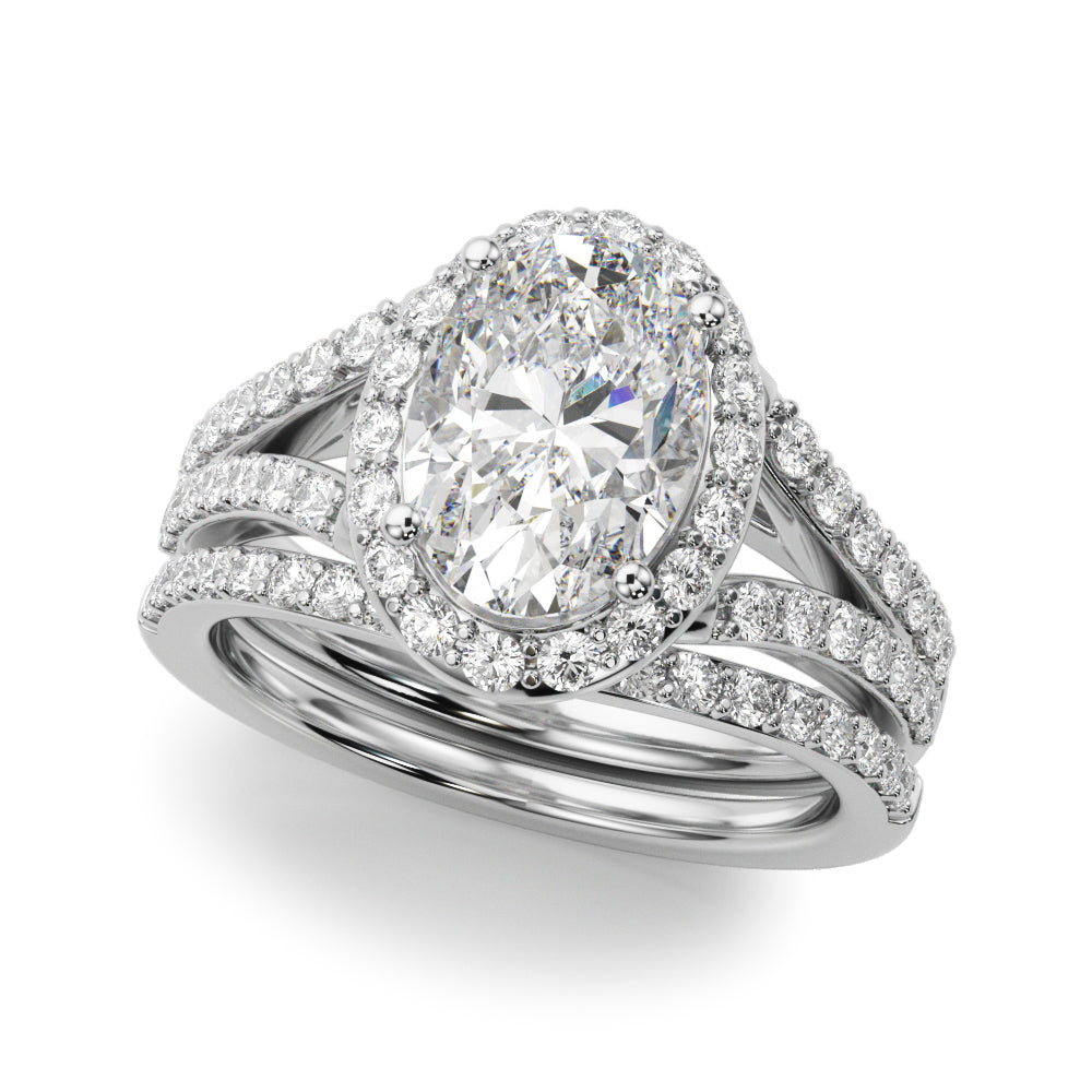 Oval Halo Lab Grown Diamond Engagement Ring - VS1 D/E/F | 14K & 18K Gold | 14K Rose Gold | Oval Lab Diamond | Picasso Gold & Diamond Chicago