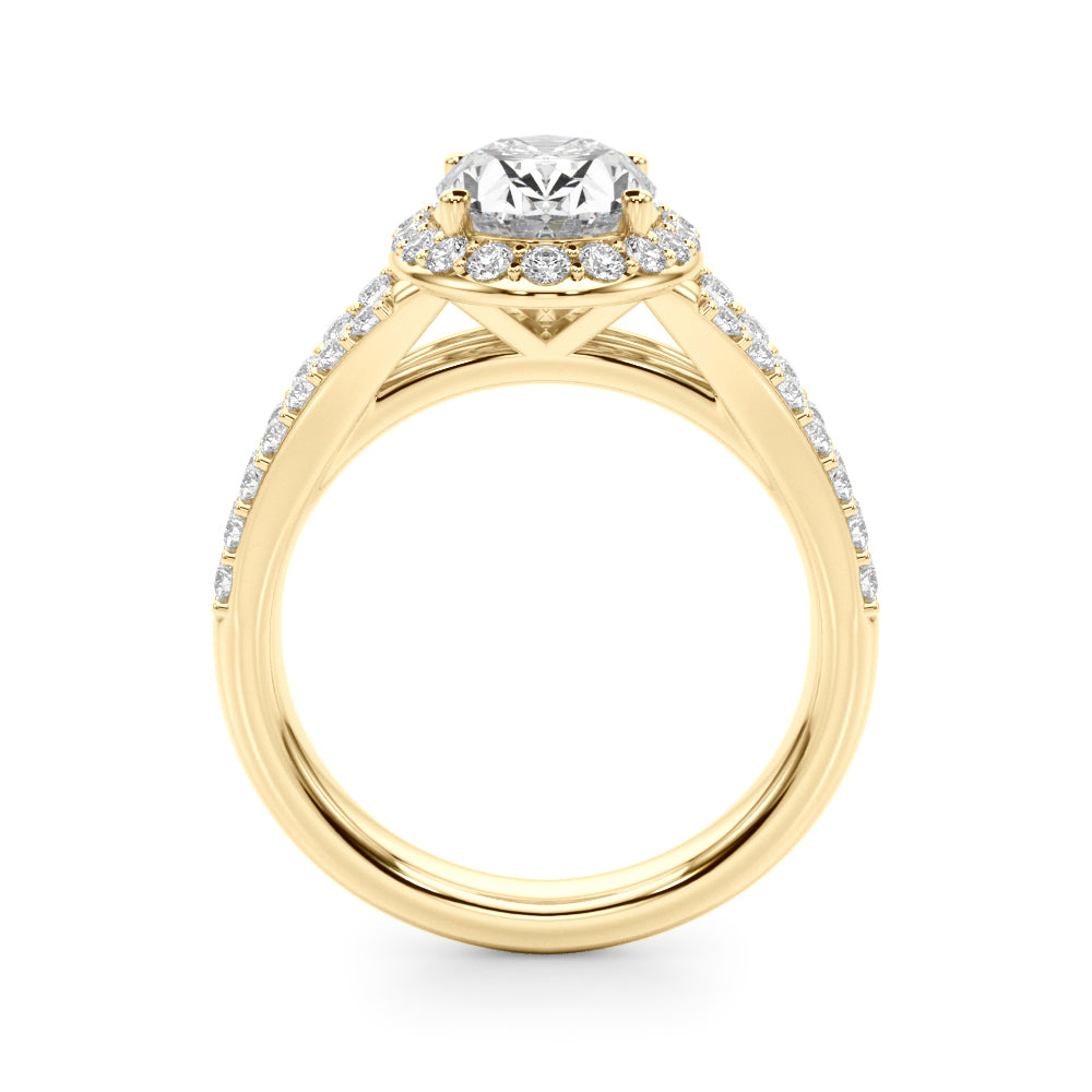 Oval Halo Lab Grown Diamond Engagement Ring - VS1 D/E/F | 14K & 18K Gold | 14K Rose Gold | Oval Lab Diamond | Picasso Gold & Diamond Chicago