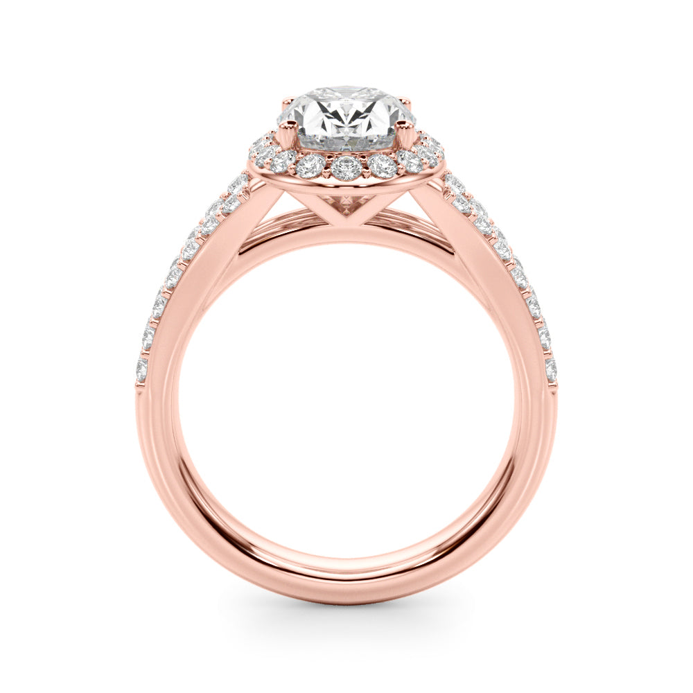 Oval Halo Lab Grown Diamond Engagement Ring - VS1 D/E/F | 14K & 18K Gold | 14K Rose Gold | Oval Lab Diamond | Picasso Gold & Diamond Chicago