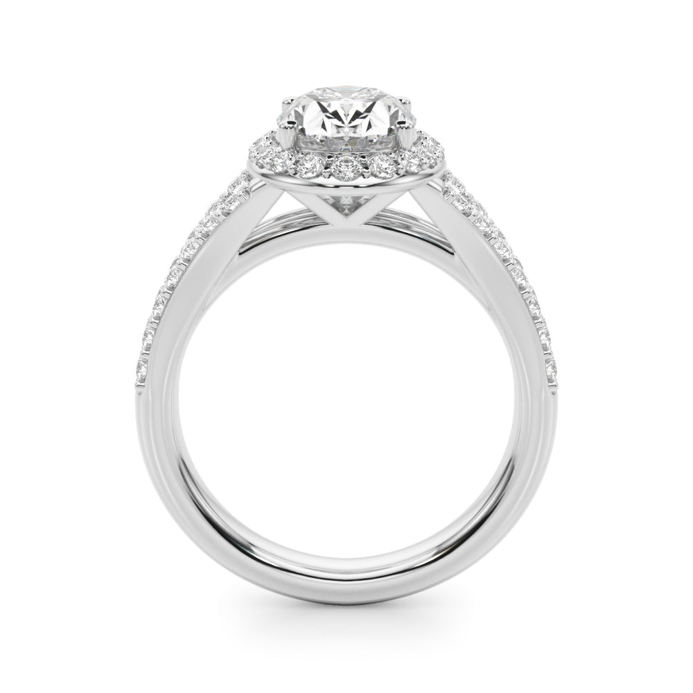 Oval Halo Lab Grown Diamond Engagement Ring - VS1 D/E/F | 14K & 18K Gold | 14K Rose Gold | Oval Lab Diamond | Picasso Gold & Diamond Chicago