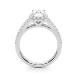Emerald Cut Halo Lab Grown Diamond Engagement Ring - VS1 D/E/F | 14K & 18K Gold | 14K Rose Gold | Emerald Cut Lab Diamond | Picasso Gold & Diamond Chicago