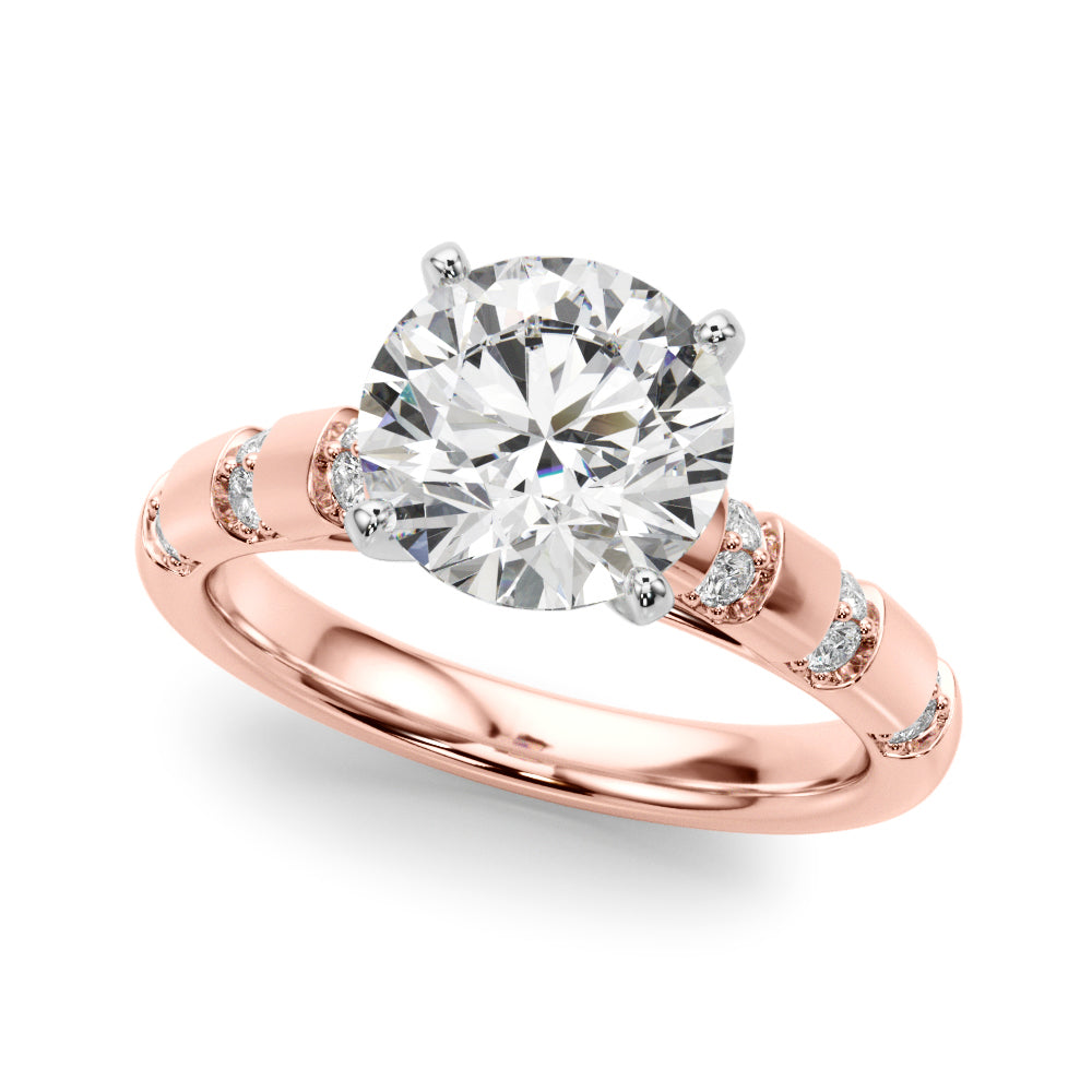 Round Classic Lab Grown Diamond Engagement Ring - VS1 D/E/F | 14K & 18K Gold | 14K Yellow Gold | Round Lab Diamond | Picasso Gold & Diamond Chicago