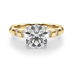 Round Classic Lab Grown Diamond Engagement Ring - VS1 D/E/F | 14K & 18K Gold | 14K Yellow Gold | Round Lab Diamond | Picasso Gold & Diamond Chicago