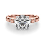 Round Classic Lab Grown Diamond Engagement Ring - VS1 D/E/F | 14K & 18K Gold | 14K Rose Gold | Round Lab Diamond | Picasso Gold & Diamond Chicago
