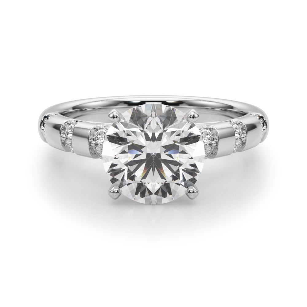 Round Classic Lab Grown Diamond Engagement Ring - VS1 D/E/F | 14K & 18K Gold | 14K Rose Gold | Round Lab Diamond | Picasso Gold & Diamond Chicago