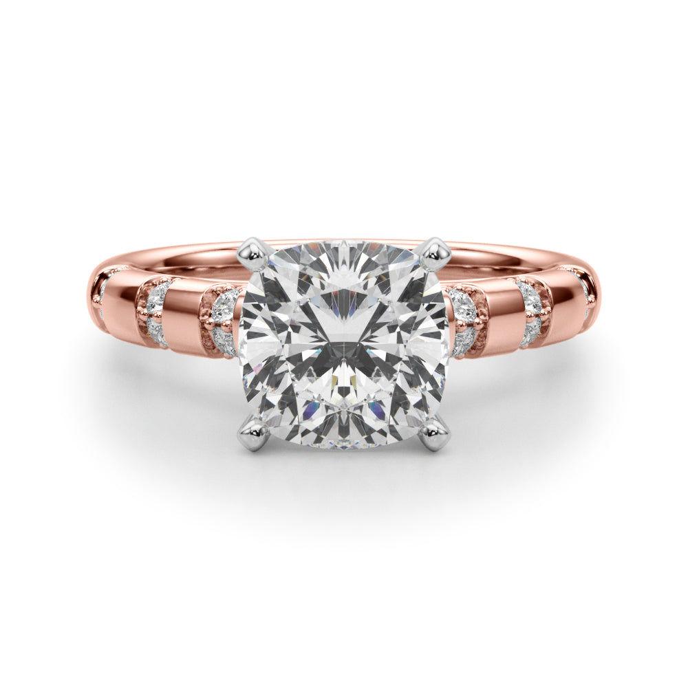 Round Classic Lab Grown Diamond Engagement Ring - VS1 D/E/F | 14K & 18K Gold | 18K Yellow Gold | Round Lab Diamond | Picasso Gold & Diamond Chicago