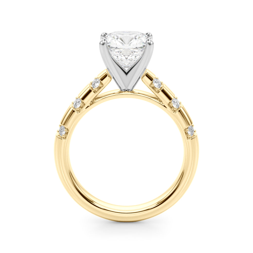 Round Classic Lab Grown Diamond Engagement Ring - VS1 D/E/F | 14K & 18K Gold | Lab Grown Diamond Engagement Ring | Picasso Gold & Diamond | Chicago