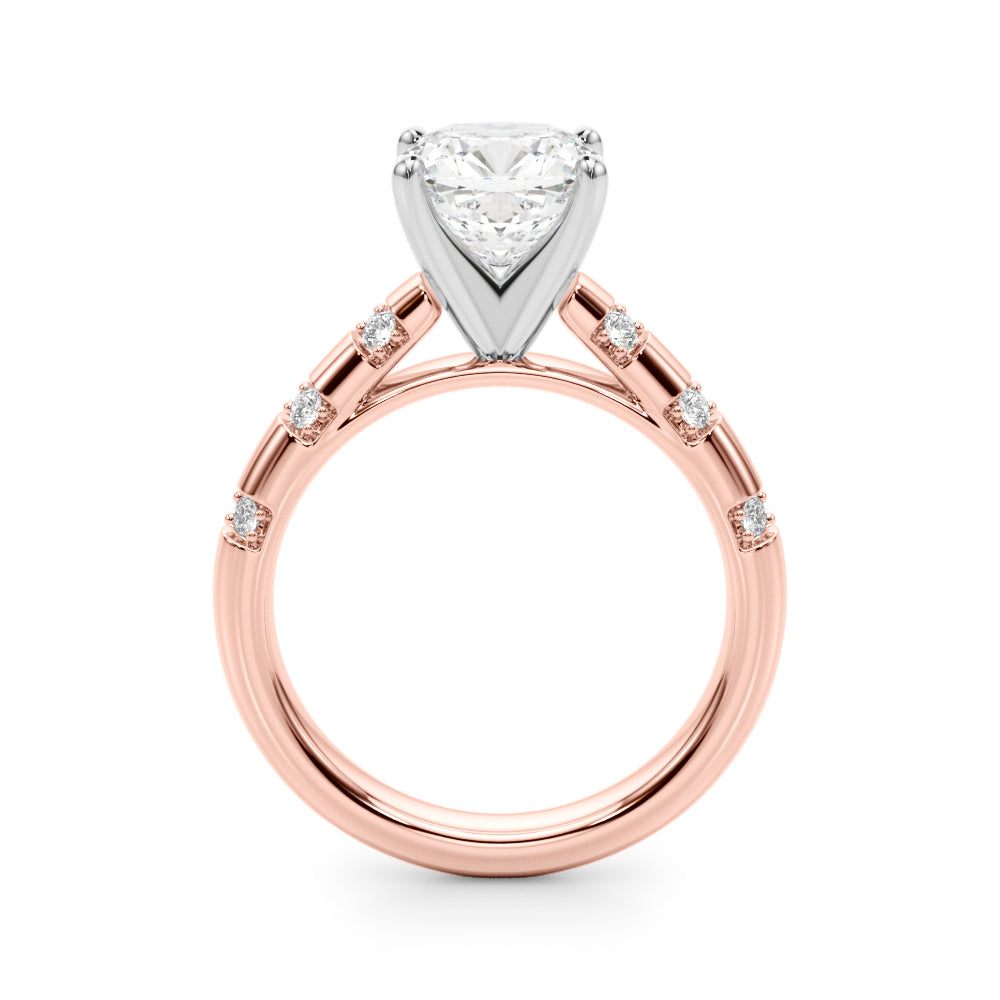 Round Classic Lab Grown Diamond Engagement Ring - VS1 D/E/F | 14K & 18K Gold | Lab Grown Diamond Engagement Ring | Picasso Gold & Diamond | Chicago