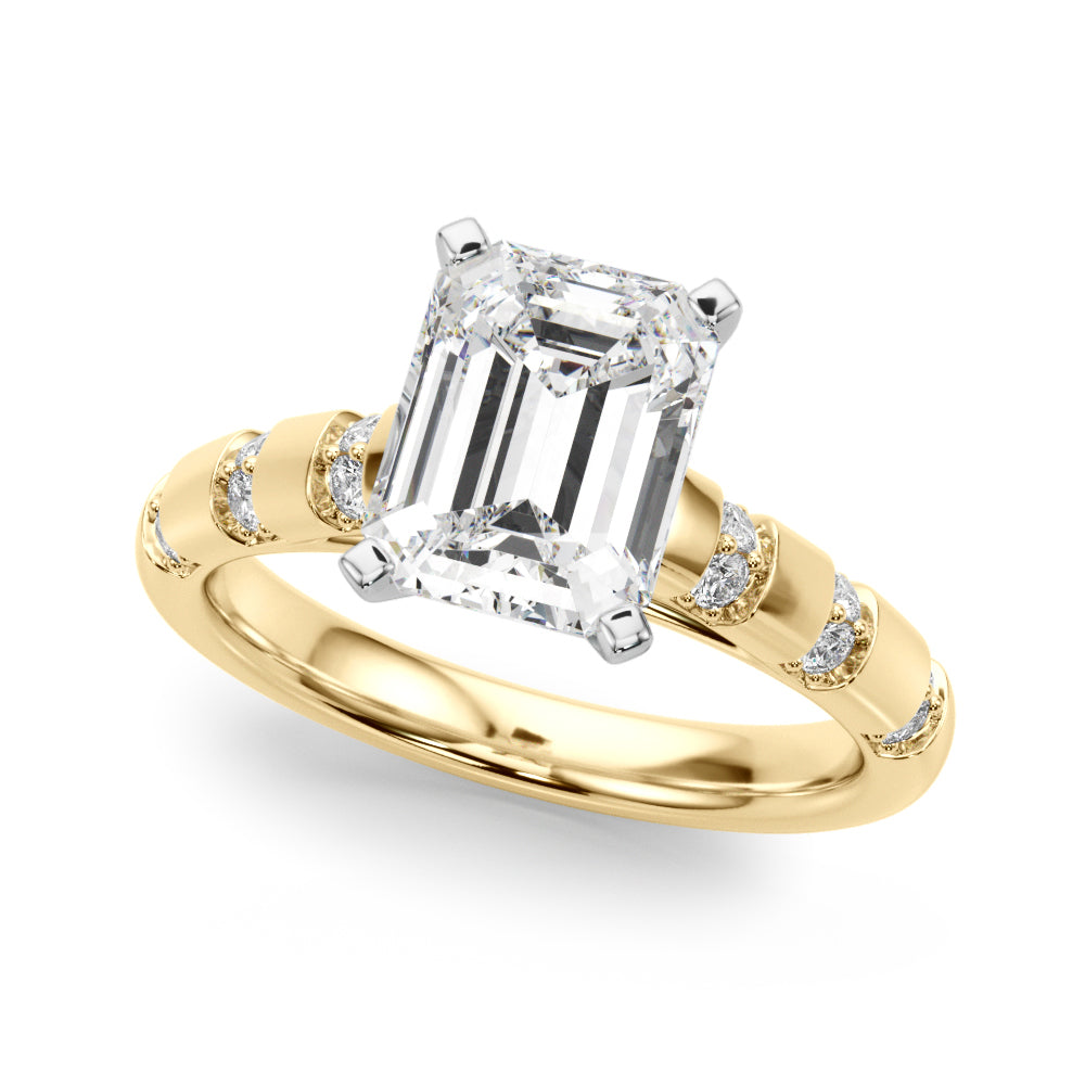 Round Classic Lab Grown Diamond Engagement Ring - VS1 D/E/F | 14K & 18K Gold | Lab Grown Diamond Engagement Ring | Picasso Gold & Diamond | Chicago