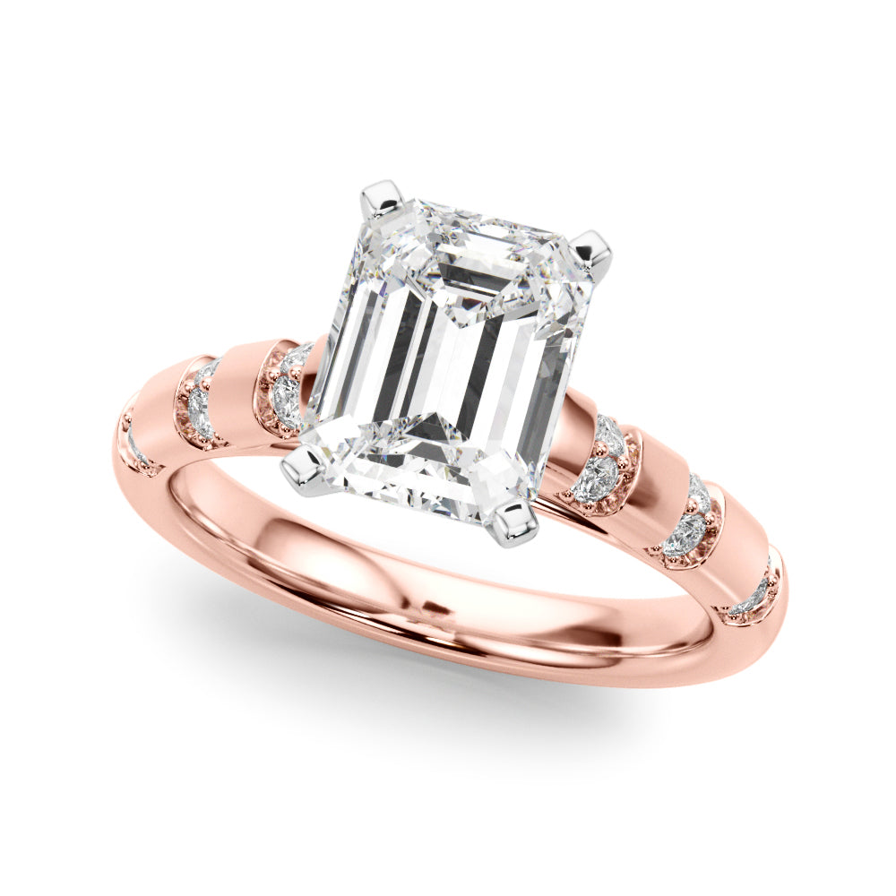 Round Classic Lab Grown Diamond Engagement Ring - VS1 D/E/F | 14K & 18K Gold | Lab Grown Diamond Engagement Ring | Picasso Gold & Diamond | Chicago