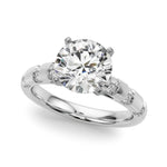 Round Classic Lab Grown Diamond Engagement Ring - VS1 D/E/F | 14K & 18K Gold | 14K White Gold | Round Lab Diamond | Picasso Gold & Diamond Chicago