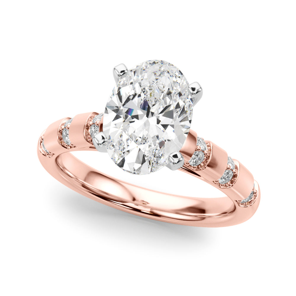 Round Classic Lab Grown Diamond Engagement Ring - VS1 D/E/F | 14K & 18K Gold | 18K Rose Gold | Round Lab Diamond | Picasso Gold & Diamond Chicago