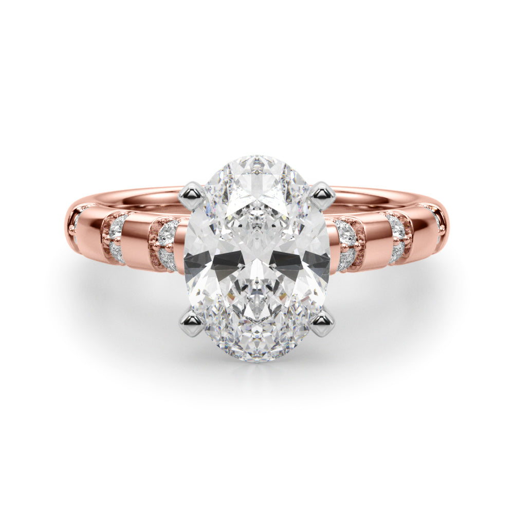 Round Classic Lab Grown Diamond Engagement Ring - VS1 D/E/F | 14K & 18K Gold | Lab Grown Diamond Engagement Ring | Picasso Gold & Diamond | Chicago