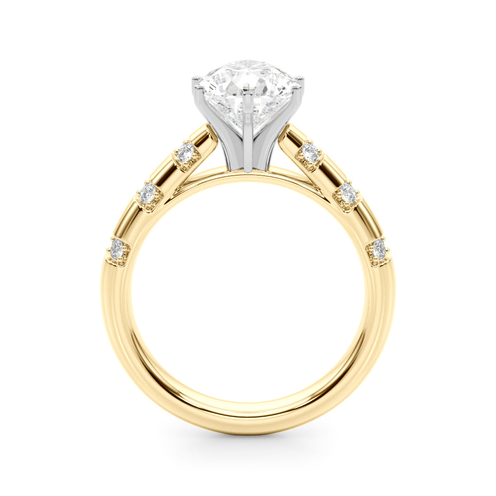 Round Classic Lab Grown Diamond Engagement Ring - VS1 D/E/F | 14K & 18K Gold | 18K White Gold | Round Lab Diamond | Picasso Gold & Diamond Chicago