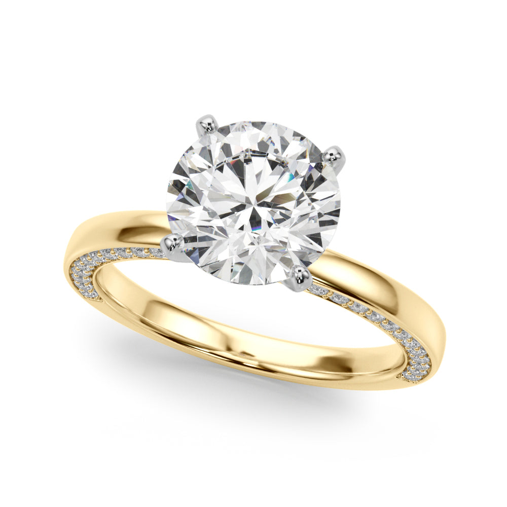 Round Solitaire Lab Grown Diamond Engagement Ring - VS1 D/E/F | 14K & 18K Gold | 14K White Gold | Round Lab Diamond | Picasso Gold & Diamond Chicago