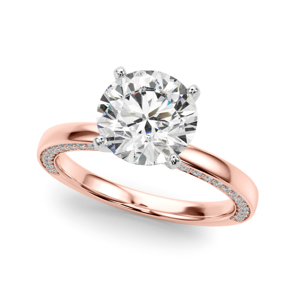 Round Solitaire Lab Grown Diamond Engagement Ring - VS1 D/E/F | 14K & 18K Gold | 14K Yellow Gold | Round Lab Diamond | Picasso Gold & Diamond Chicago