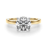 Round Solitaire Lab Grown Diamond Engagement Ring - VS1 D/E/F | 14K & 18K Gold | 14K Yellow Gold | Round Lab Diamond | Picasso Gold & Diamond Chicago