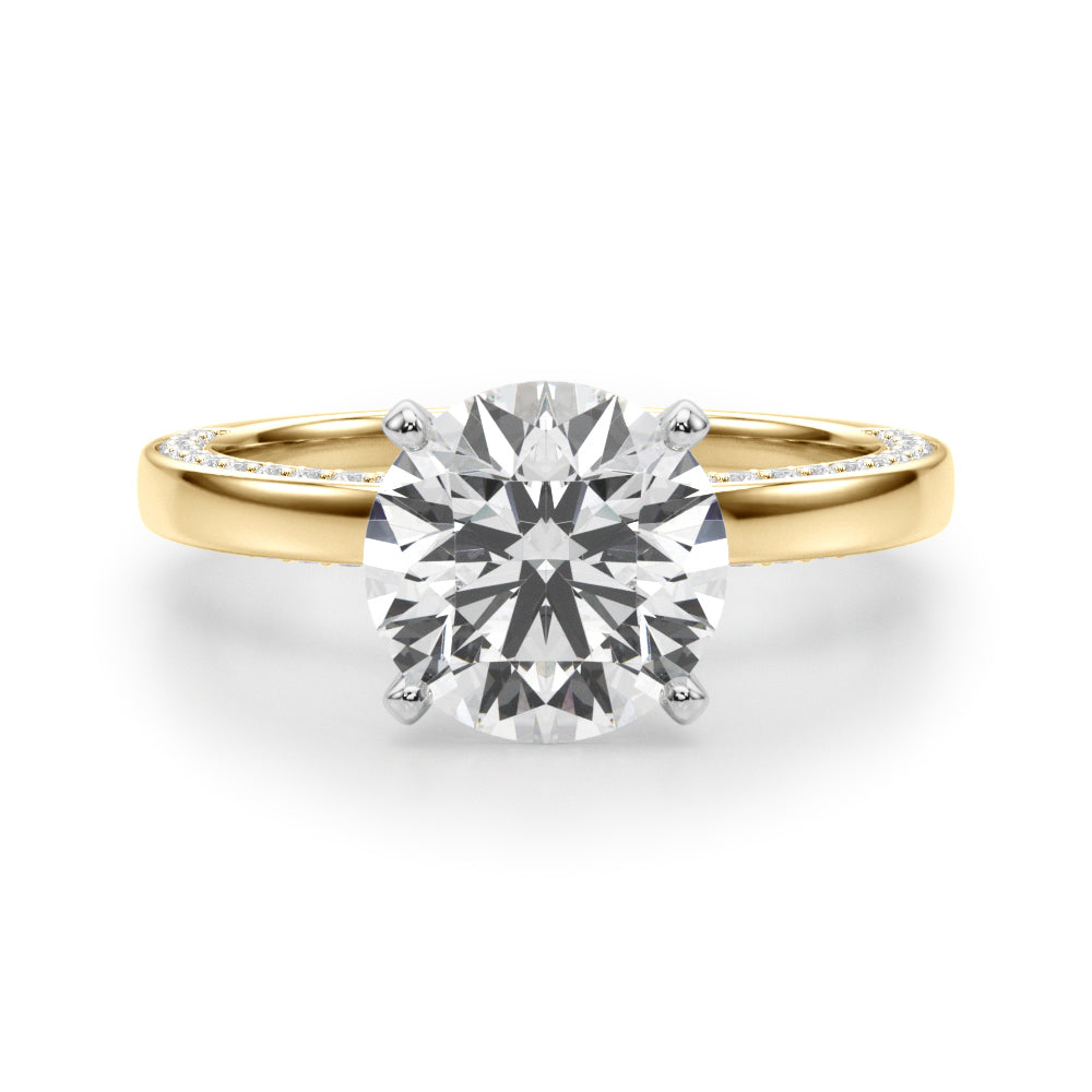 Round Solitaire Lab Grown Diamond Engagement Ring - VS1 D/E/F | 14K & 18K Gold | 14K Yellow Gold | Round Lab Diamond | Picasso Gold & Diamond Chicago