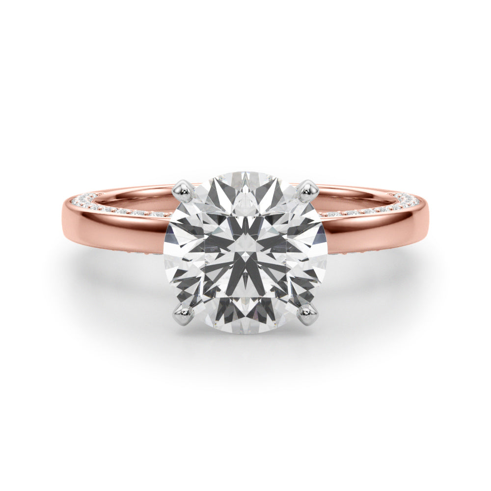 Round Solitaire Lab Grown Diamond Engagement Ring - VS1 D/E/F | 14K & 18K Gold | 14K Rose Gold | Round Lab Diamond | Picasso Gold & Diamond Chicago