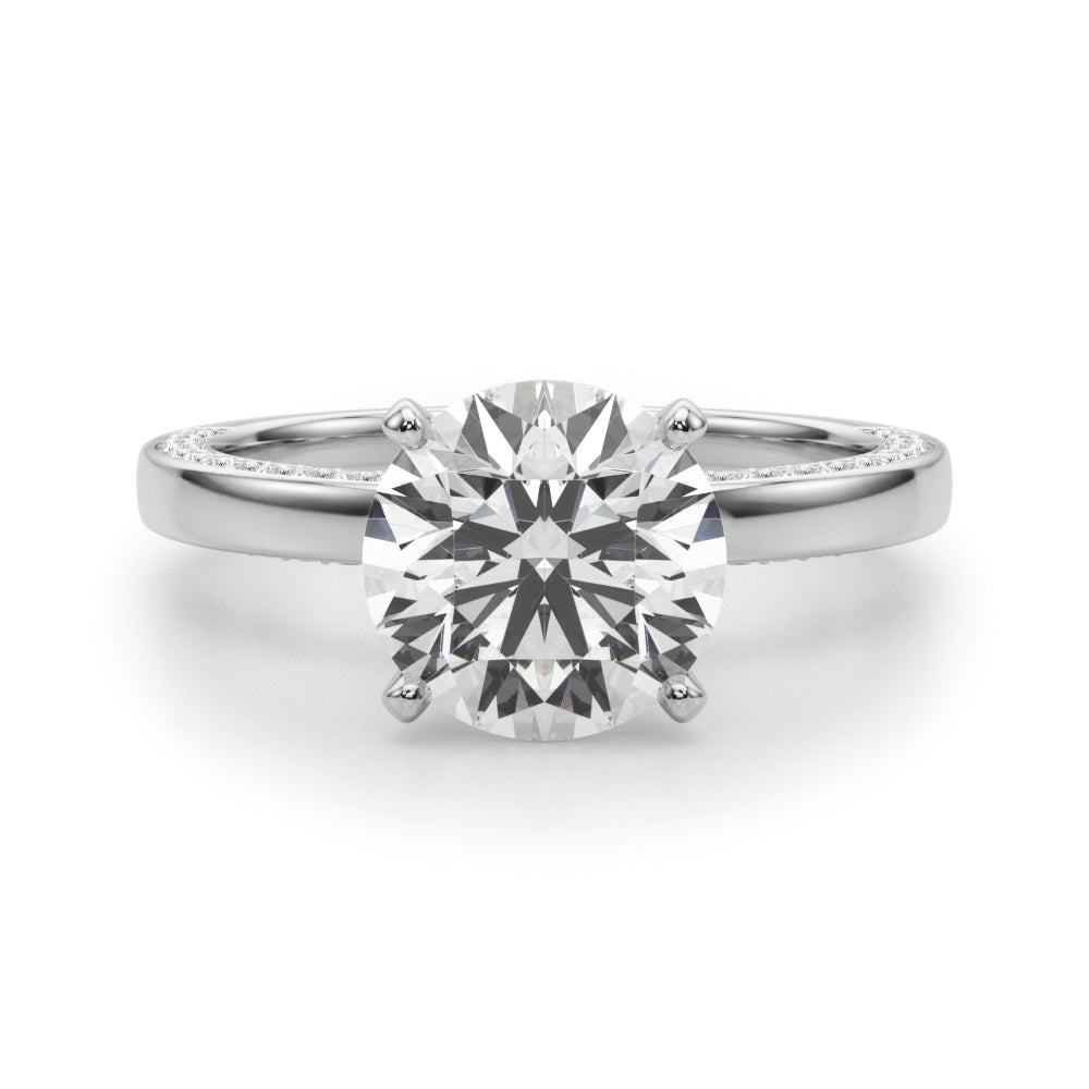 Round Solitaire Lab Grown Diamond Engagement Ring - VS1 D/E/F | 14K & 18K Gold | 14K Rose Gold | Round Lab Diamond | Picasso Gold & Diamond Chicago