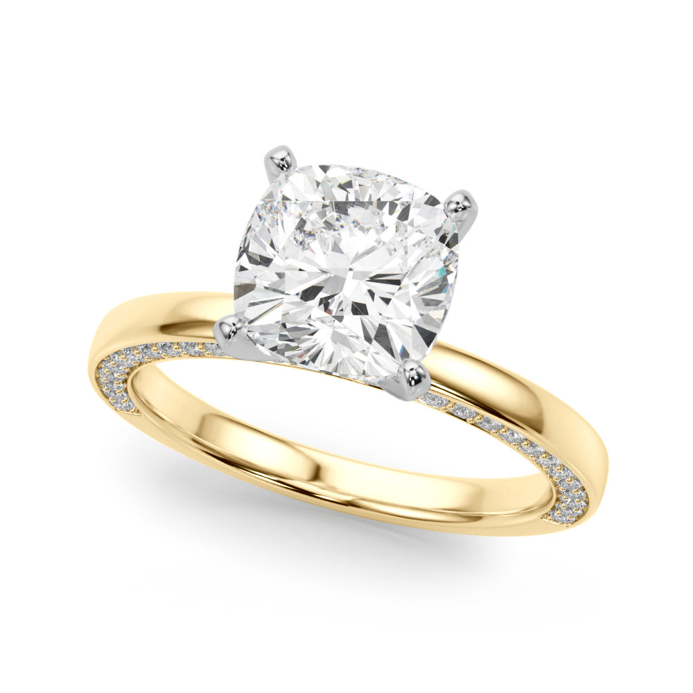 Round Solitaire Lab Grown Diamond Engagement Ring - VS1 D/E/F | 14K & 18K Gold | 18K White Gold | Round Lab Diamond | Picasso Gold & Diamond Chicago