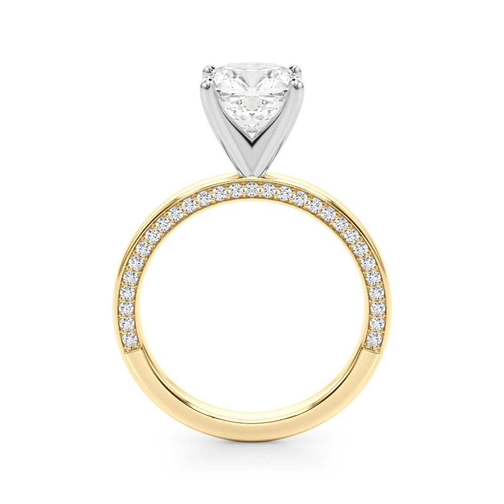 Round Solitaire Lab Grown Diamond Engagement Ring - VS1 D/E/F | 14K & 18K Gold | Lab Grown Diamond Engagement Ring | Picasso Gold & Diamond | Chicago