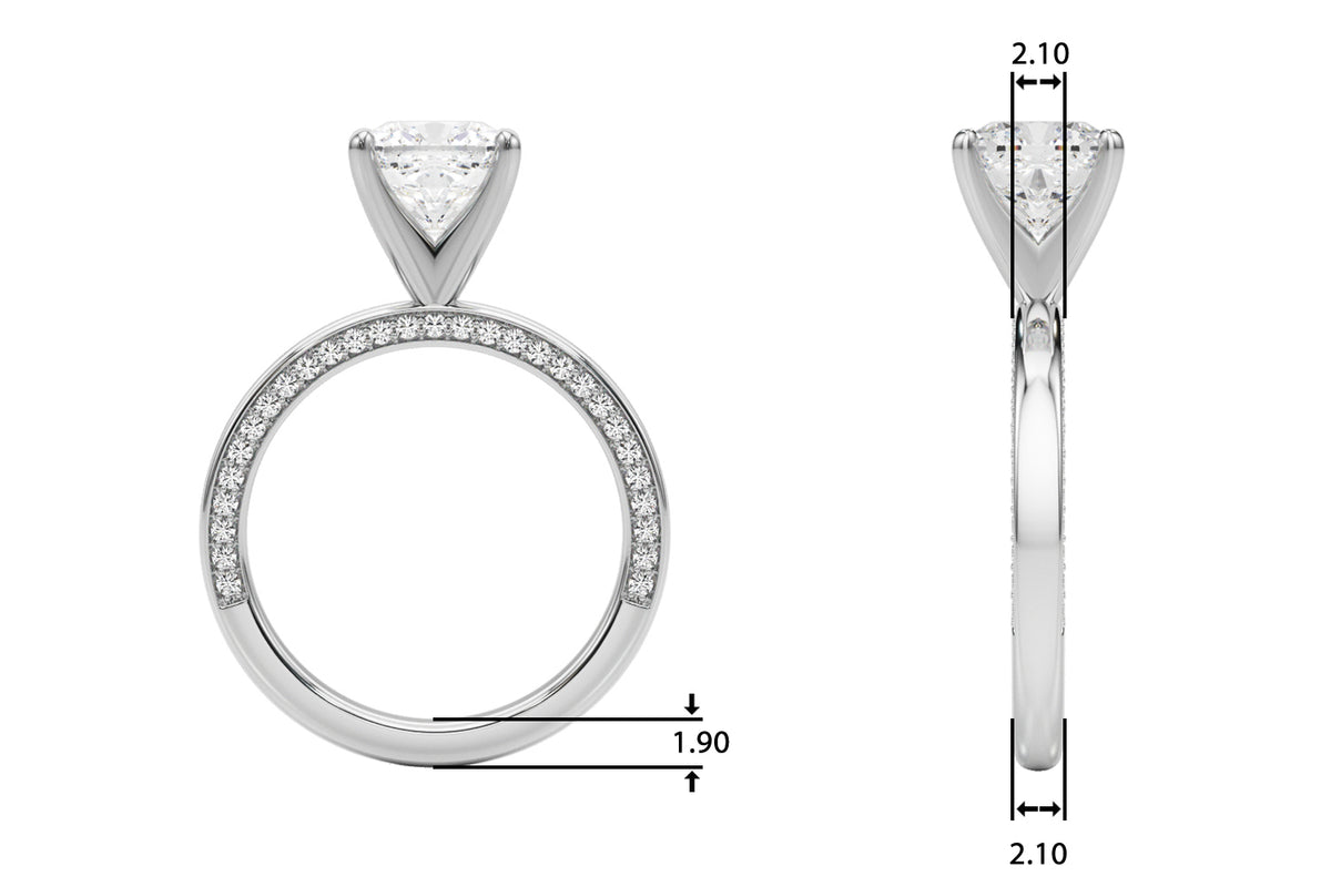 Round Solitaire Lab Grown Diamond Engagement Ring - VS1 D/E/F | 14K & 18K Gold | Lab Grown Diamond Engagement Ring | Picasso Gold & Diamond | Chicago