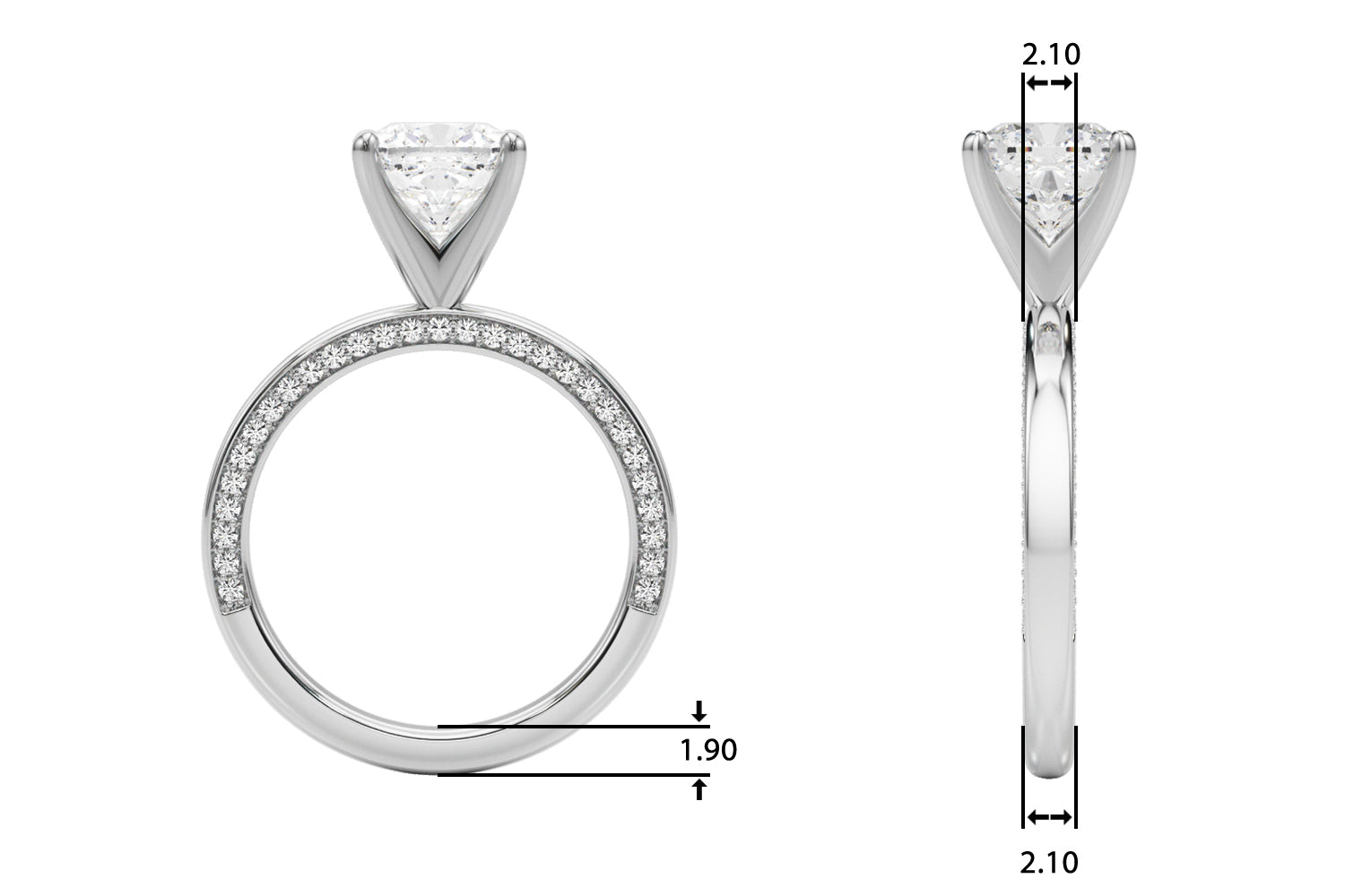 Round Solitaire Lab Grown Diamond Engagement Ring - VS1 D/E/F | 14K & 18K Gold | Lab Grown Diamond Engagement Ring | Picasso Gold & Diamond | Chicago