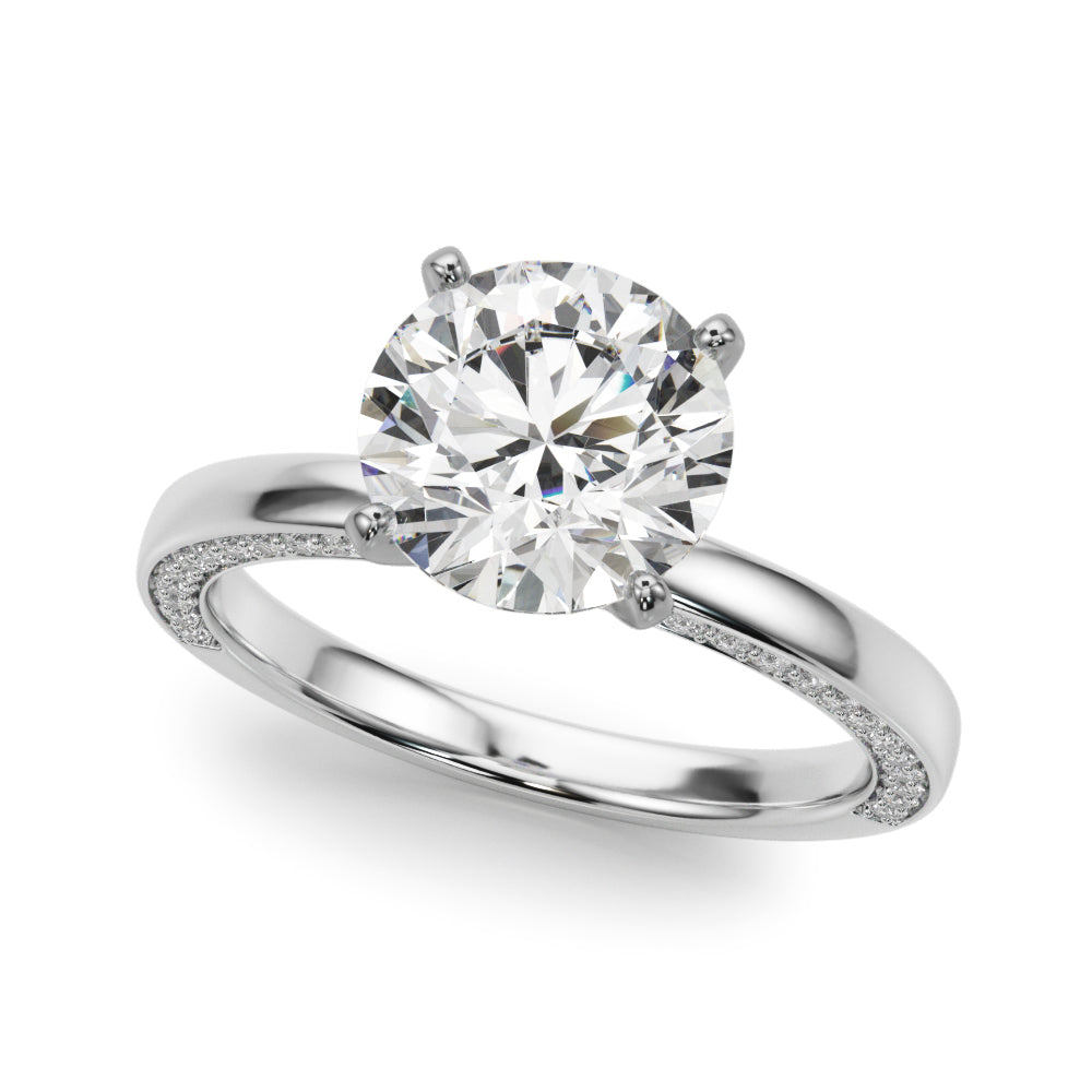 Round Solitaire Lab Grown Diamond Engagement Ring - VS1 D/E/F | 14K & 18K Gold | 14K White Gold | Round Lab Diamond | Picasso Gold & Diamond Chicago