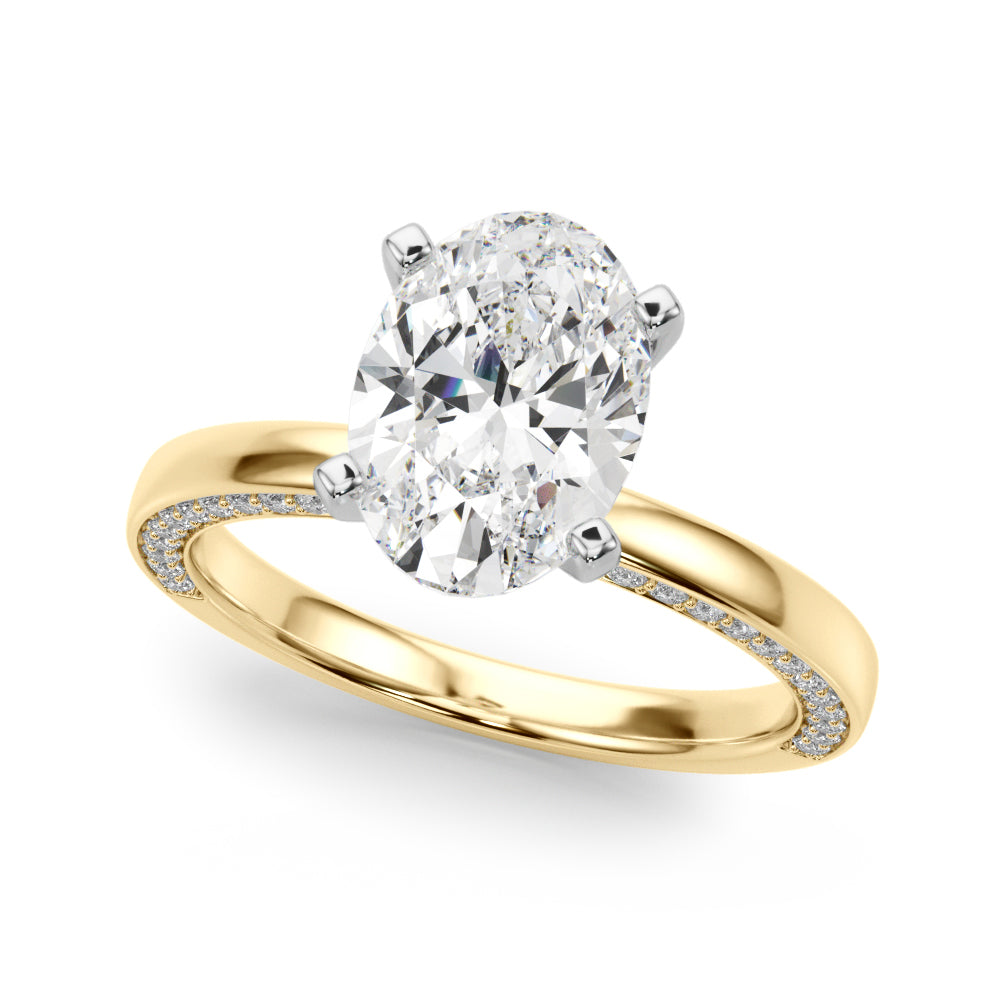 Round Solitaire Lab Grown Diamond Engagement Ring - VS1 D/E/F | 14K & 18K Gold | 18K Rose Gold | Round Lab Diamond | Picasso Gold & Diamond Chicago