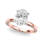 Round Solitaire Lab Grown Diamond Engagement Ring - VS1 D/E/F | 14K & 18K Gold | 18K Rose Gold | Round Lab Diamond | Picasso Gold & Diamond Chicago