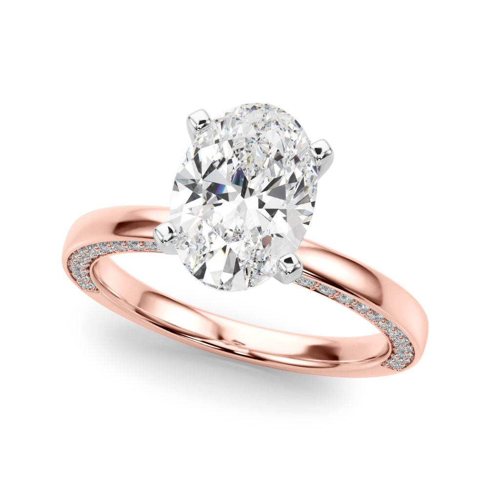 Round Solitaire Lab Grown Diamond Engagement Ring - VS1 D/E/F | 14K & 18K Gold | 18K Rose Gold | Round Lab Diamond | Picasso Gold & Diamond Chicago