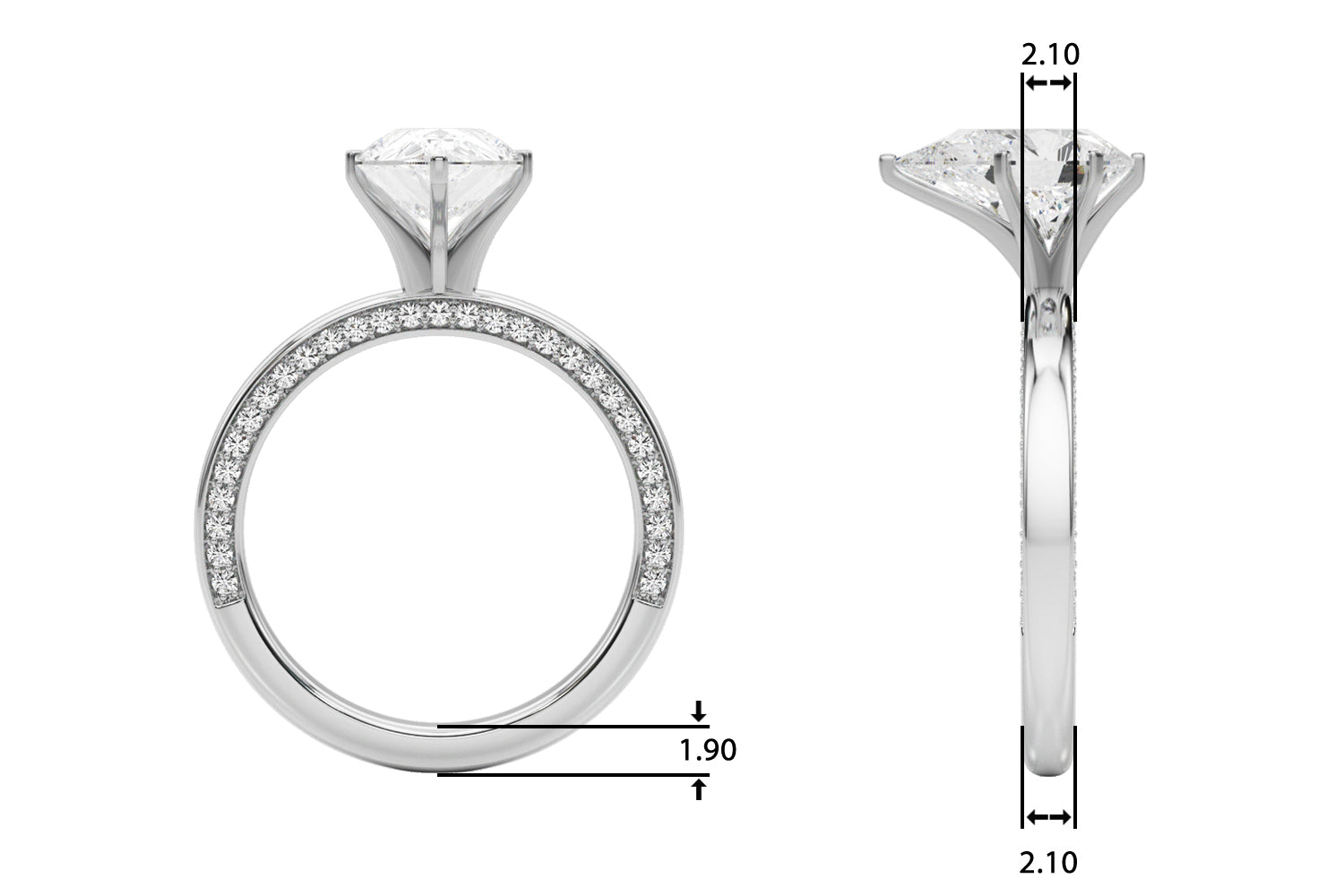 Round Solitaire Lab Grown Diamond Engagement Ring - VS1 D/E/F | 14K & 18K Gold | Platinum | Round Lab Diamond | Picasso Gold & Diamond Chicago