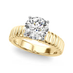 Round Solitaire Lab Grown Diamond Engagement Ring - VS1 D/E/F | 14K & 18K Gold | 14K White Gold | Round Lab Diamond | Picasso Gold & Diamond Chicago