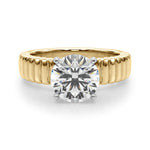 Round Solitaire Lab Grown Diamond Engagement Ring - VS1 D/E/F | 14K & 18K Gold | 14K Yellow Gold | Round Lab Diamond | Picasso Gold & Diamond Chicago