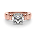 Round Solitaire Lab Grown Diamond Engagement Ring - VS1 D/E/F | 14K & 18K Gold | 14K Rose Gold | Round Lab Diamond | Picasso Gold & Diamond Chicago