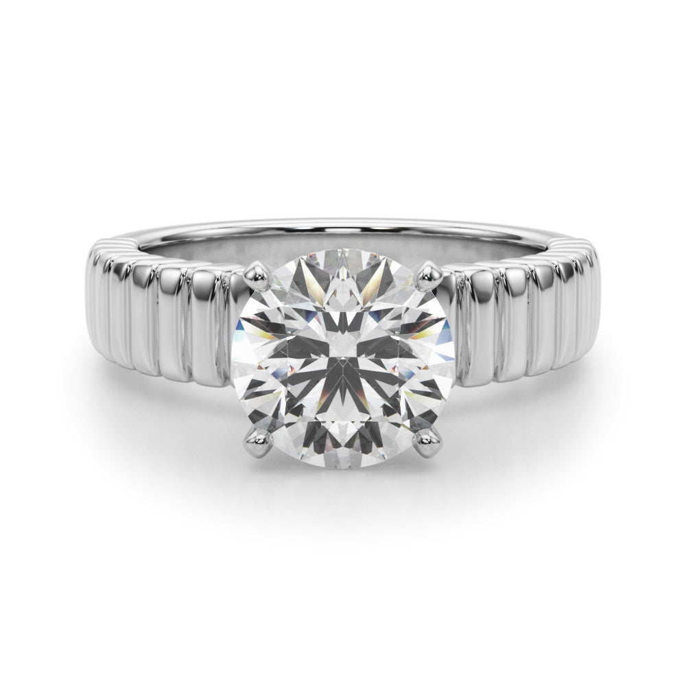 Round Solitaire Lab Grown Diamond Engagement Ring - VS1 D/E/F | 14K & 18K Gold | 14K Rose Gold | Round Lab Diamond | Picasso Gold & Diamond Chicago