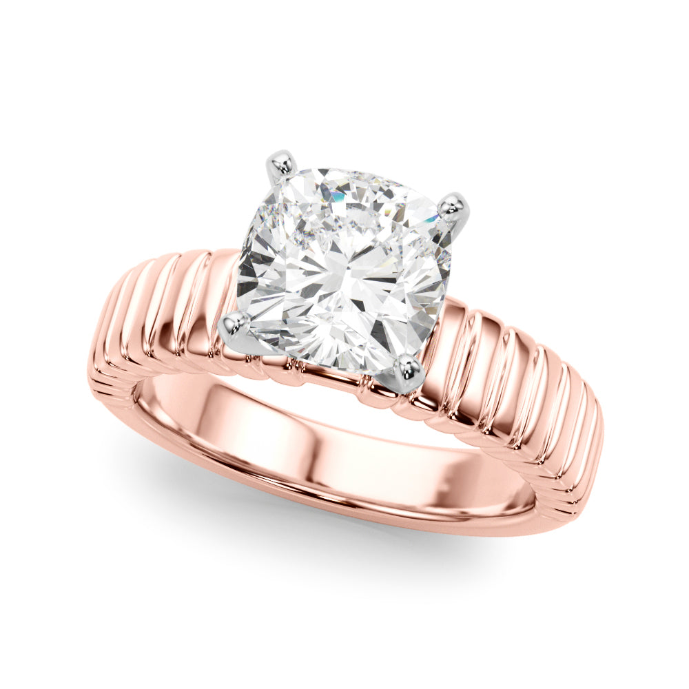 Round Solitaire Lab Grown Diamond Engagement Ring - VS1 D/E/F | 14K & 18K Gold | 18K White Gold | Round Lab Diamond | Picasso Gold & Diamond Chicago