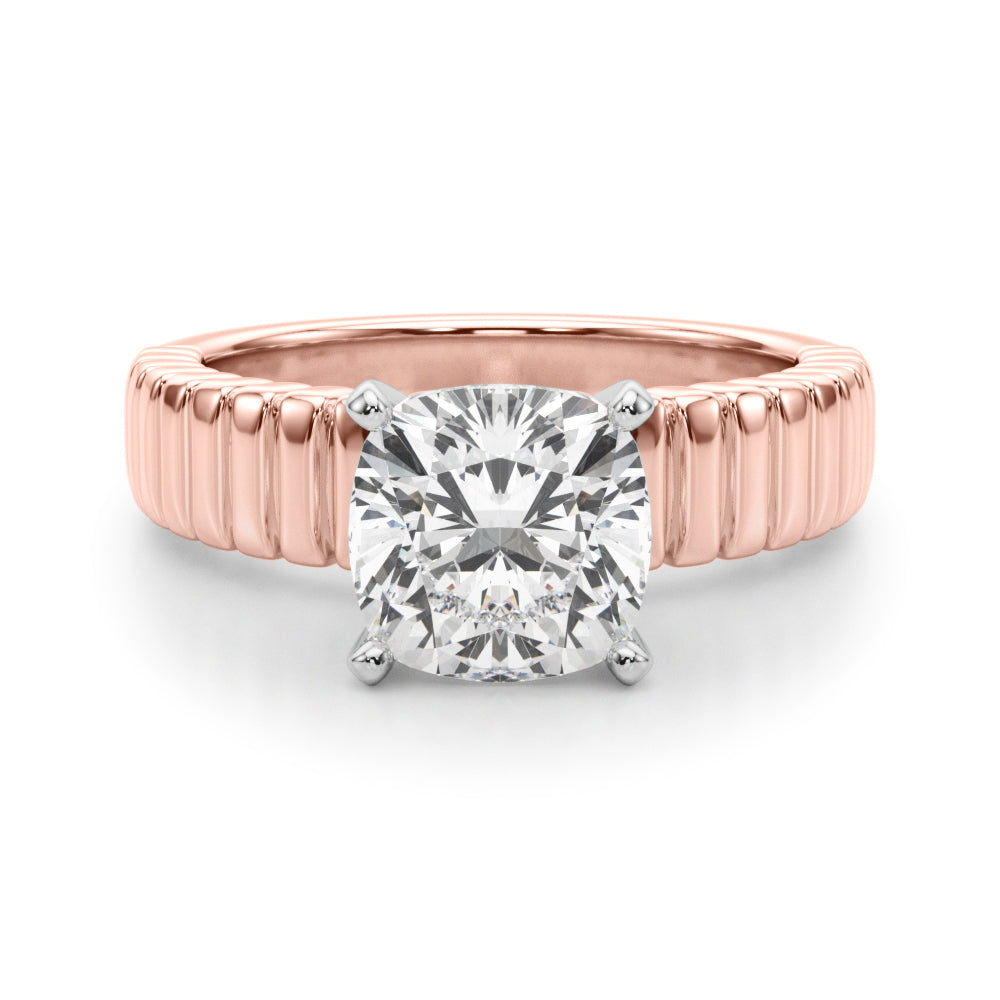 Round Solitaire Lab Grown Diamond Engagement Ring - VS1 D/E/F | 14K & 18K Gold | 18K Yellow Gold | Round Lab Diamond | Picasso Gold & Diamond Chicago