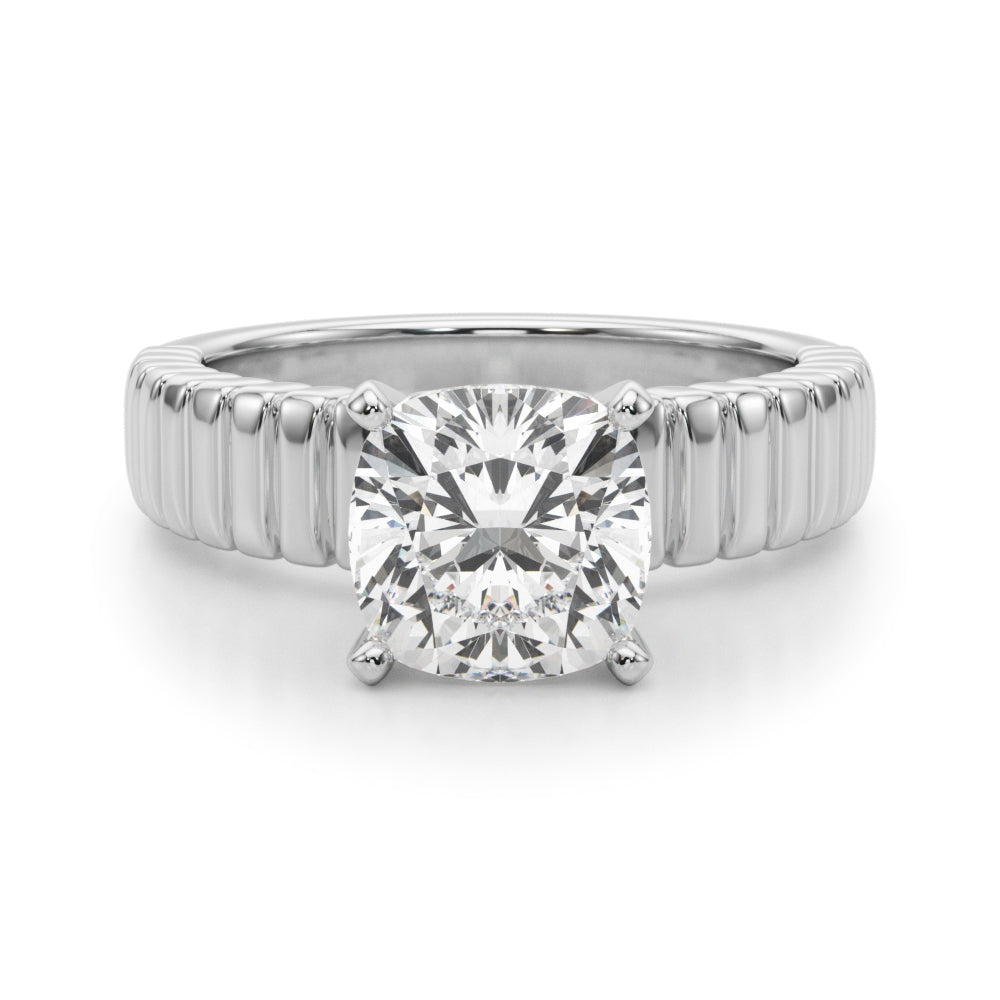 Round Solitaire Lab Grown Diamond Engagement Ring - VS1 D/E/F | 14K & 18K Gold | 18K Yellow Gold | Round Lab Diamond | Picasso Gold & Diamond Chicago