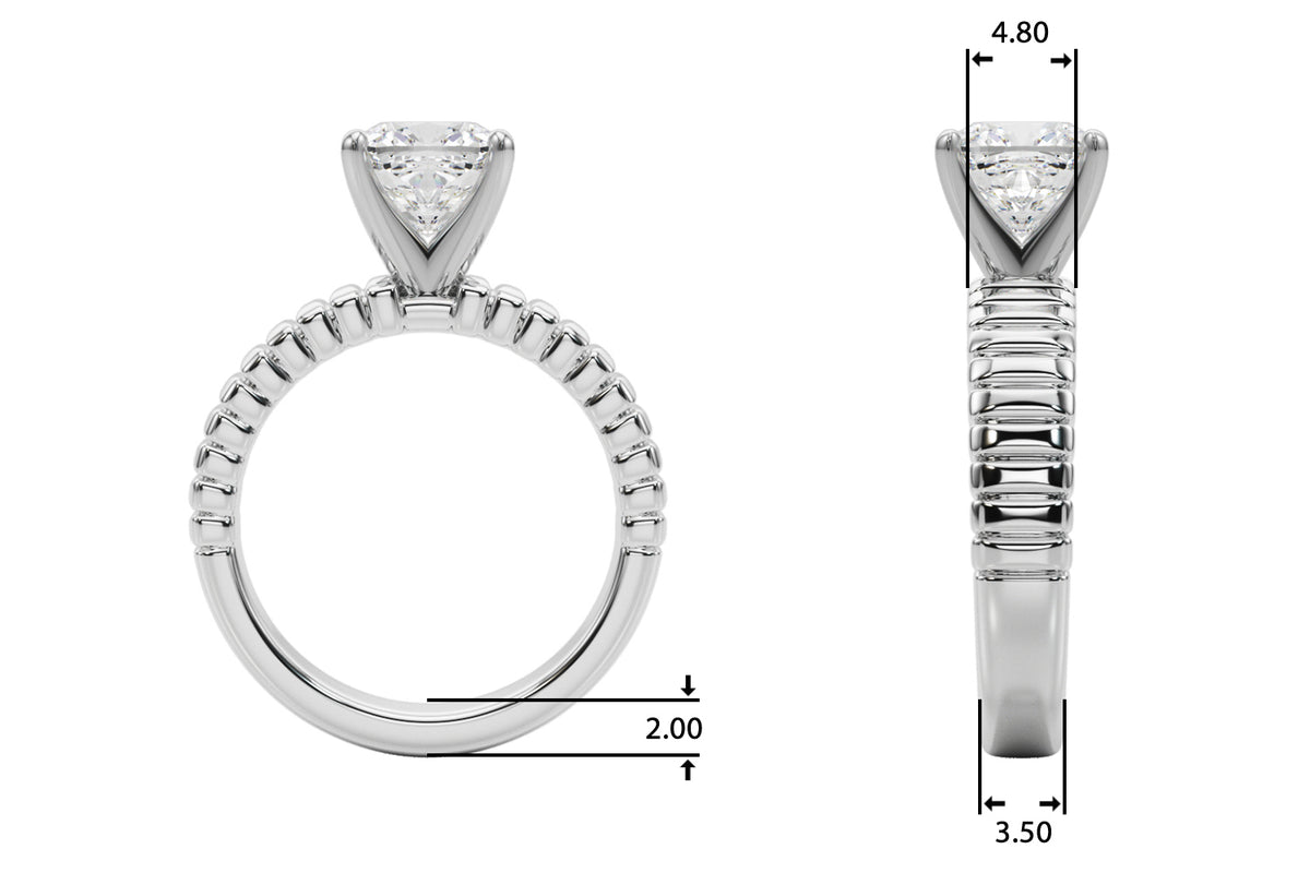 Round Solitaire Lab Grown Diamond Engagement Ring - VS1 D/E/F | 14K & 18K Gold | Lab Grown Diamond Engagement Ring | Picasso Gold & Diamond | Chicago