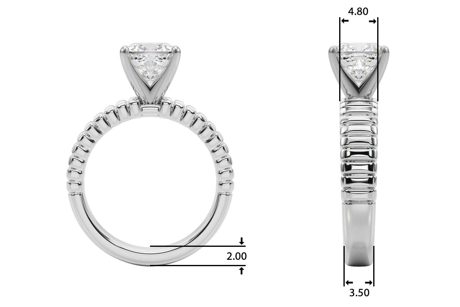 Round Solitaire Lab Grown Diamond Engagement Ring - VS1 D/E/F | 14K & 18K Gold | Lab Grown Diamond Engagement Ring | Picasso Gold & Diamond | Chicago
